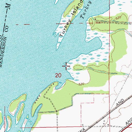 Topographic Map of Weaver Branch, IL