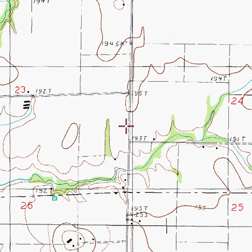 Topographic Map of Weaver Chapel (historical), IL