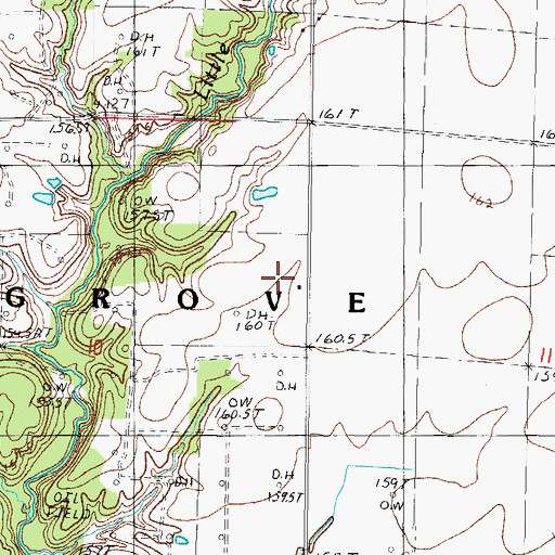 Topographic Map of Webster School (historical), IL