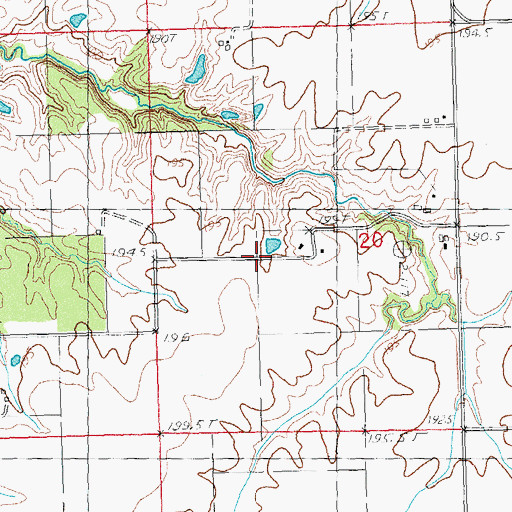 Topographic Map of Webster School (historical), IL