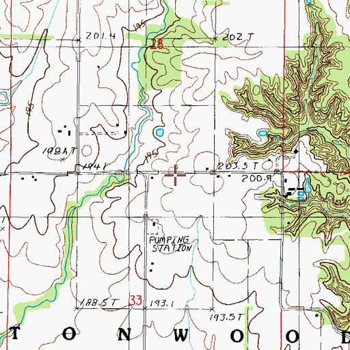 Topographic Map of Webster School (historical), IL