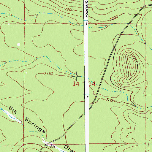 Topographic Map of Whipple Tank, AZ