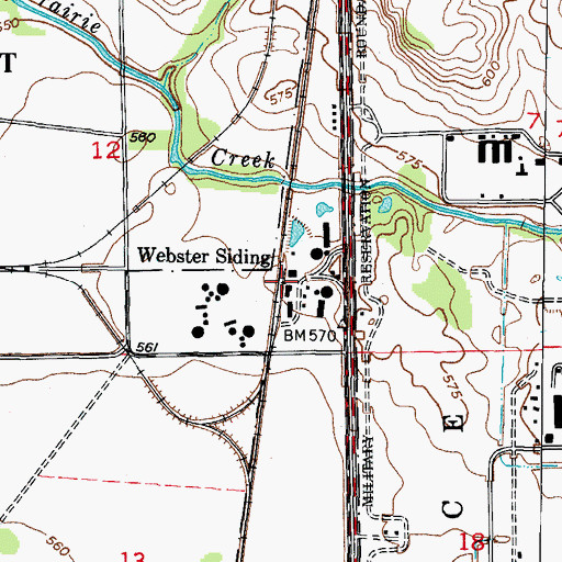 Topographic Map of Webster Siding, IL