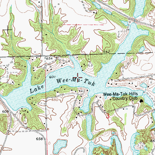 Topographic Map of Lake Wee-Ma-Tuk, IL