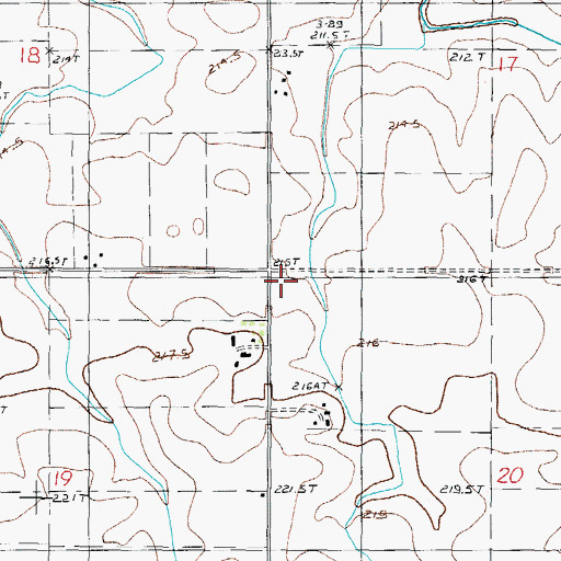 Topographic Map of Weeks School (historical), IL