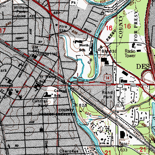 Topographic Map of Weller Creek, IL