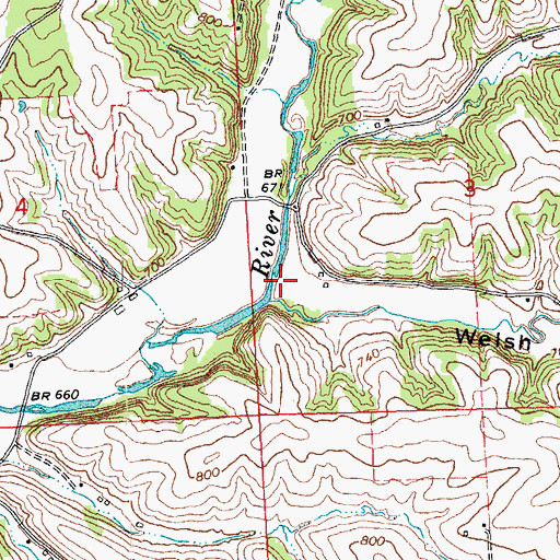 Topographic Map of Welsh Hollow, IL