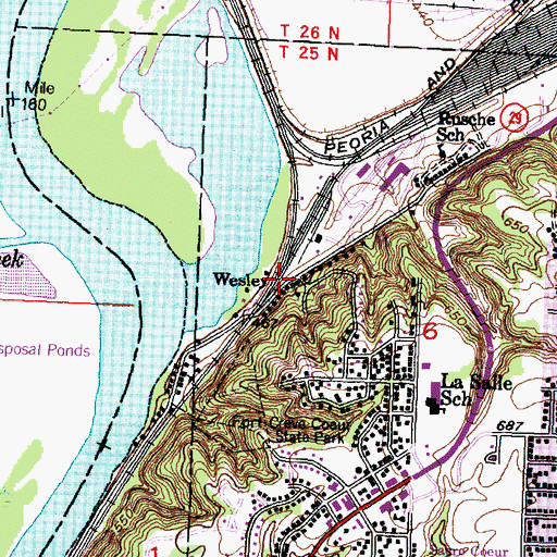 Topographic Map of Wesley, IL