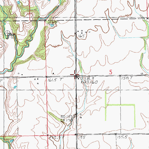 Topographic Map of Wesley Church (historical), IL