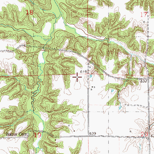 Topographic Map of West Center School (historical), IL