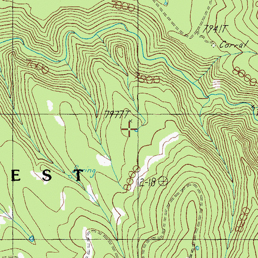 Topographic Map of Elk Lake, AZ