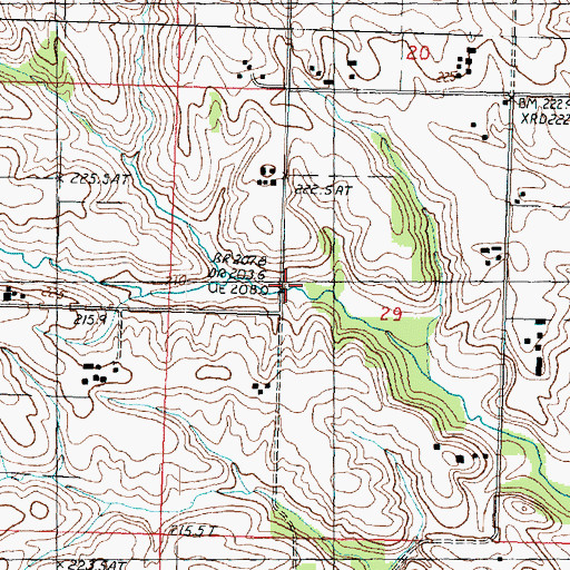 Topographic Map of West Clyde School (historical), IL