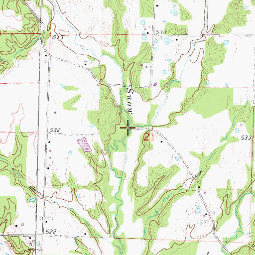 Topographic Map of West Creek, IL