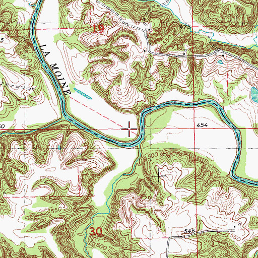 Topographic Map of West Creek, IL