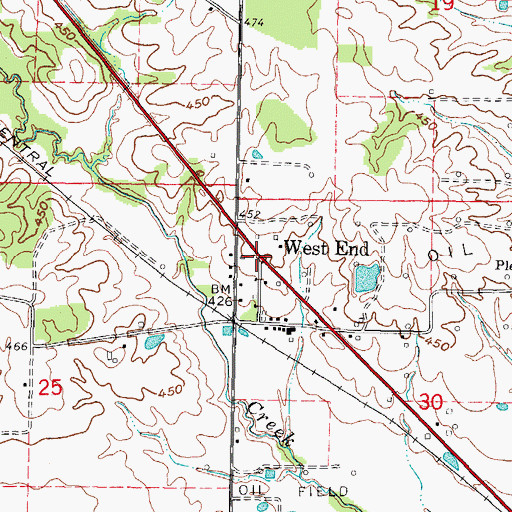 Topographic Map of West End, IL