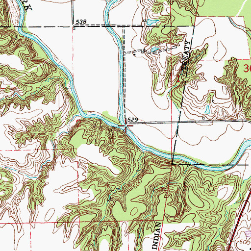 Topographic Map of West Fork Big Creek, IL