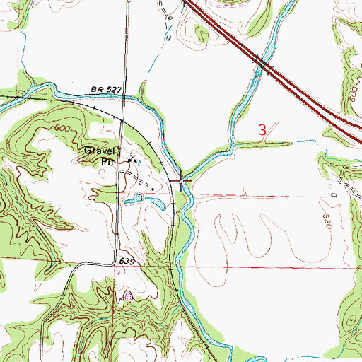 Topographic Map of West Fork Kickapoo Creek, IL