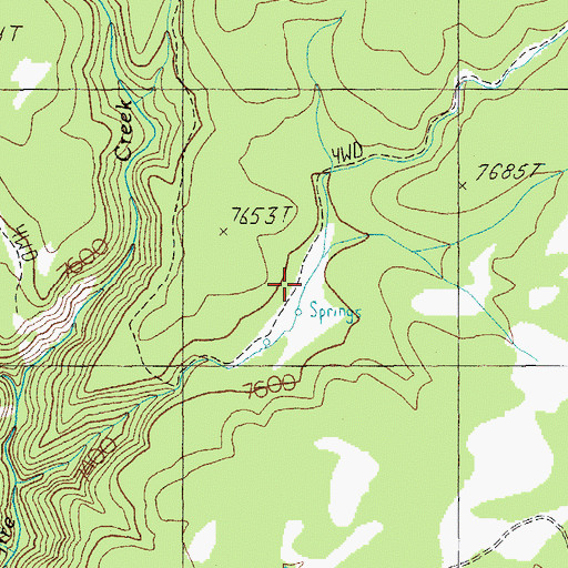 Topographic Map of Coyote Sink, AZ