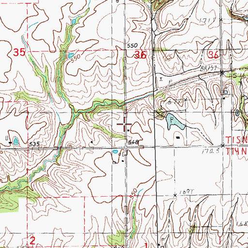 Topographic Map of West Hickory School (historical), IL