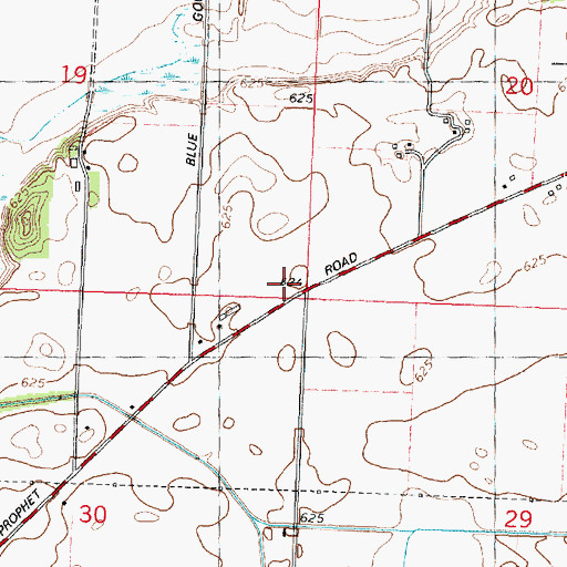 Topographic Map of West Hume School (historical), IL
