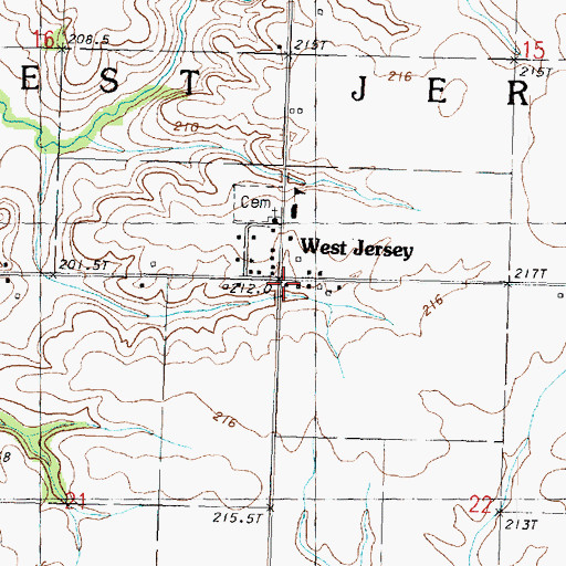 Topographic Map of West Jersey, IL