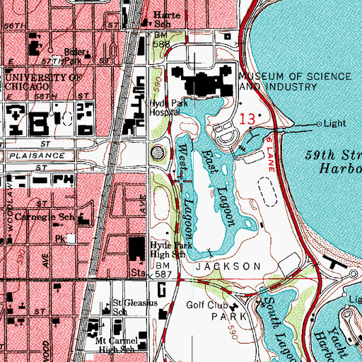 Topographic Map of West Lagoon, IL