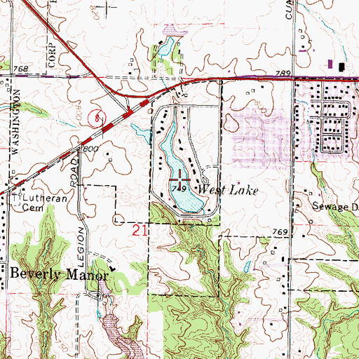 Topographic Map of West Lake, IL