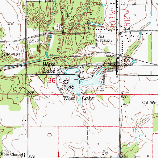 Topographic Map of West Lake, IL
