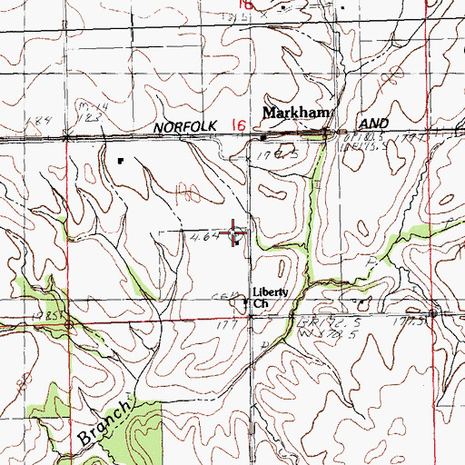 Topographic Map of West Liberty School (historical), IL