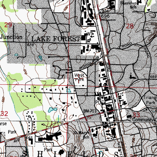 Topographic Map of West Park, IL