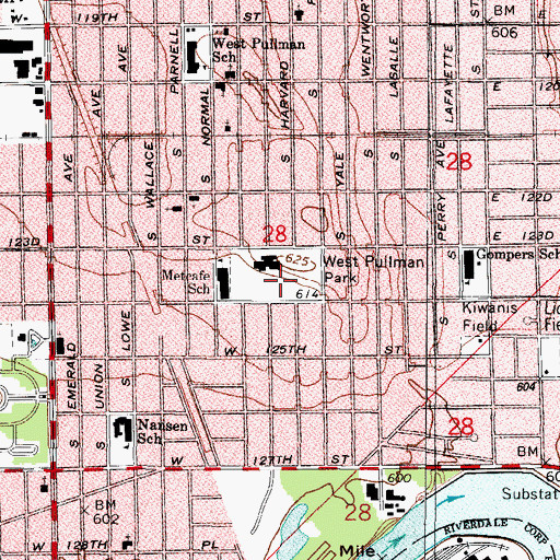 Topographic Map of West Pullman Park, IL