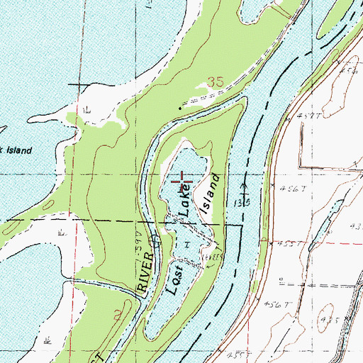 Topographic Map of West River, IL
