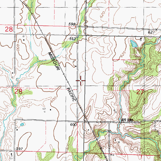 Topographic Map of West Salem School (historical), IL