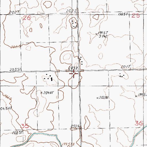 Topographic Map of West School (historical), IL