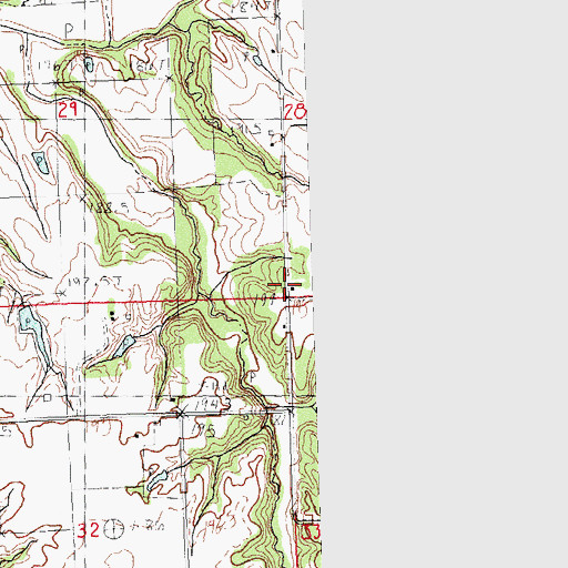 Topographic Map of West Union School (historical), IL