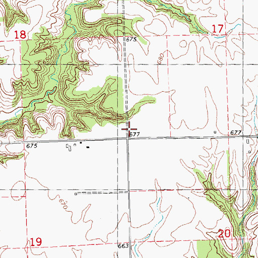 Topographic Map of West Union School (historical), IL