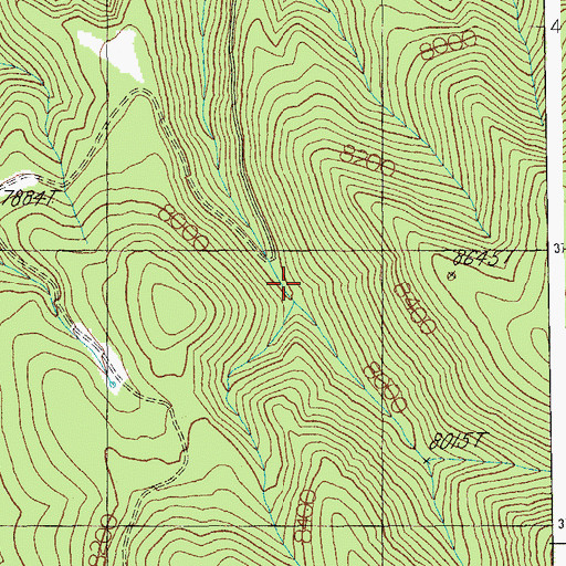 Topographic Map of Side Canyon Spring, AZ