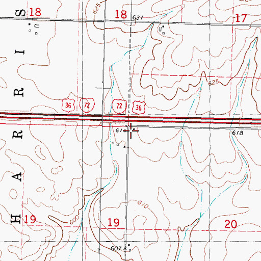 Topographic Map of Westfield School, IL