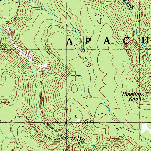Topographic Map of Bear Tank, AZ