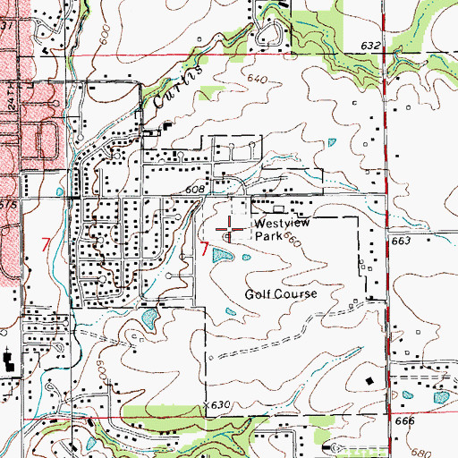 Topographic Map of Westview Park, IL