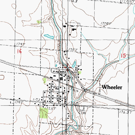Topographic Map of Wheeler, IL