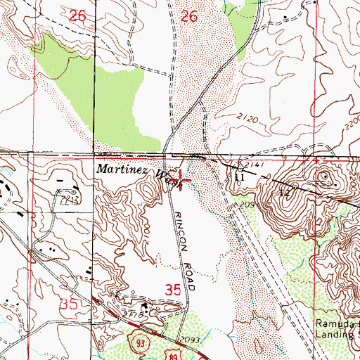 Topographic Map of Martinez Wash, AZ
