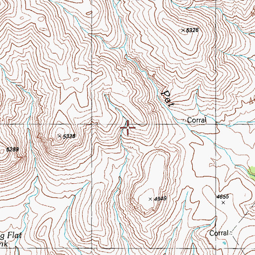 Topographic Map of Trail Spring, AZ