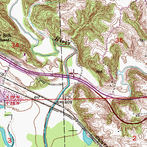 Topographic Map of Whisky Hollow, IL