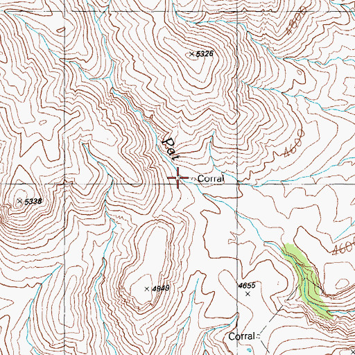 Topographic Map of Pat Corral, AZ