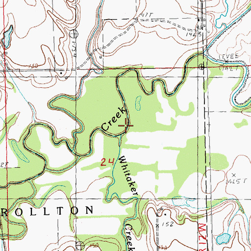 Topographic Map of Whitaker Creek, IL