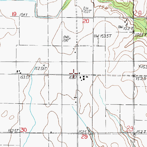 Topographic Map of Whitaker School (historical), IL