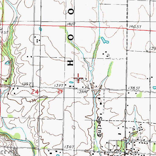 Topographic Map of White Cemetery, IL