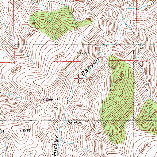 Topographic Map of Dave Spring, AZ