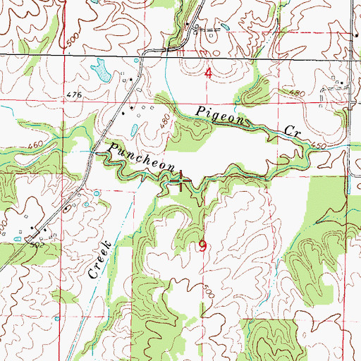 Topographic Map of White Feather Creek, IL